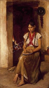  Aggházy, Gyula - Girl in front of a Stove | 13th Auction auction / 84 Lot
