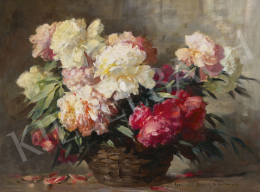  Henczné Deák Adrienne - Virágcsendélet pünkösdi rózsákkal 