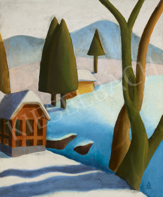 Pittner Olivér - Téli táj, 1931 körül | 62. Őszi Aukció aukció / 132 tétel