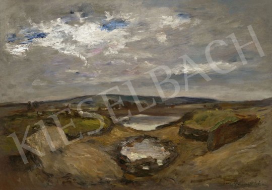  Iványi Grünwald Béla - Tavaszodik (Tájkép felhőkkel, hóolvadás) | 62. Őszi Aukció aukció / 145 tétel