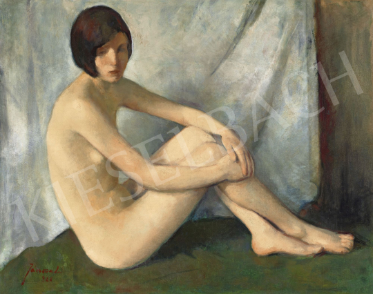  Jánosa Lajos - Bubifrizurás lány, 1928 | 62. Őszi Aukció aukció / 152 tétel
