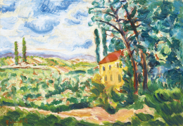  Bálint, Rezső - Provence Lanscape (La Maison Jeune), 1911 