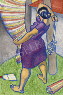 A. Tóth, Sándor - In the Yard (Carpet Beater Girl), 1941 