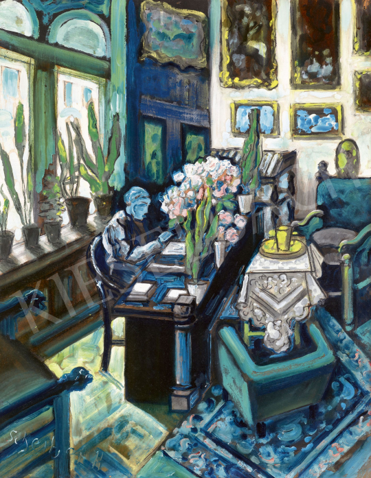  Scheiber, Hugó - In Blue Room, c. 1940 | 62st Autumn Auction auction / 175 Lot