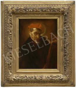 Szüle, Péter - Self Portrait with Red Barett (Self Portrait in Rembrandt Style), 1920s 