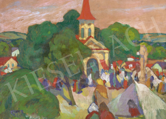  Kádár Béla - Vasárnapi piac, 1910-es évek | 62. Őszi Aukció aukció / 186 tétel