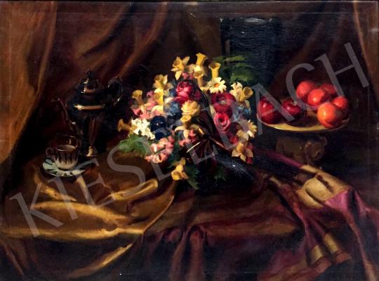 For sale  Tunyogi Szűcs, Sándor - Still life on gold tablecloth 's painting