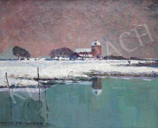 For sale  Fritz Petersen - Church by the lake 's painting