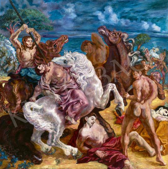  Aligi Sassu - Három lovag csatája, 1941 festménye