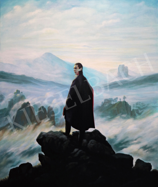  drMáriás - Béla Lugosi appears above the Carpathians in Caspar David Friedrich's studio painting