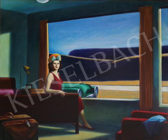  drMáriás - Katalin Karády in Edward Hopper's studio painting