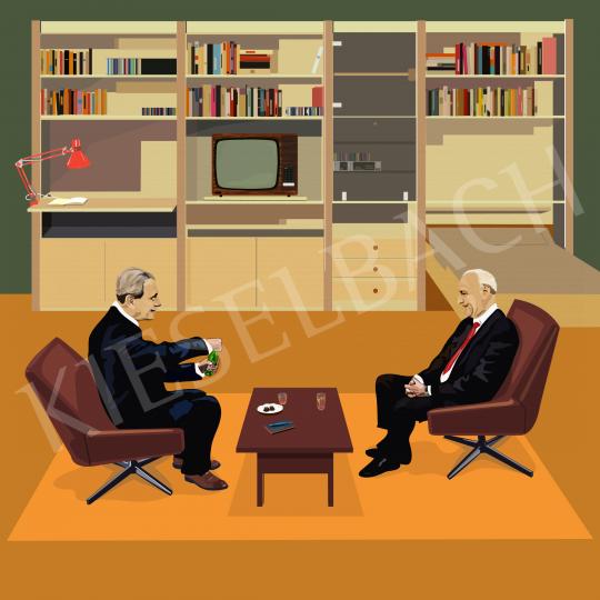  Péter Weiler - Aczél and Kádár discuss the affairs of the country in my nursery painting