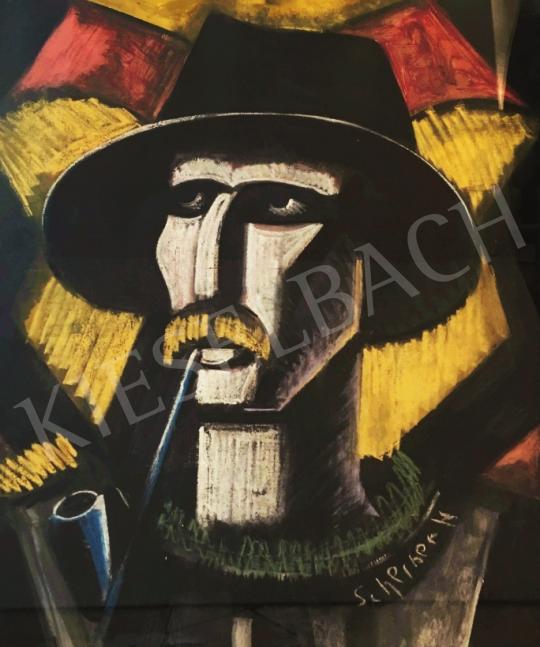 Eladó  Scheiber Hugó - Pipázó férfi festménye