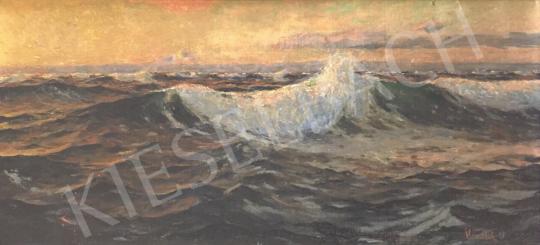  Mendlik, Oszkár (Mendlik, Oscar) - Stormy sea painting