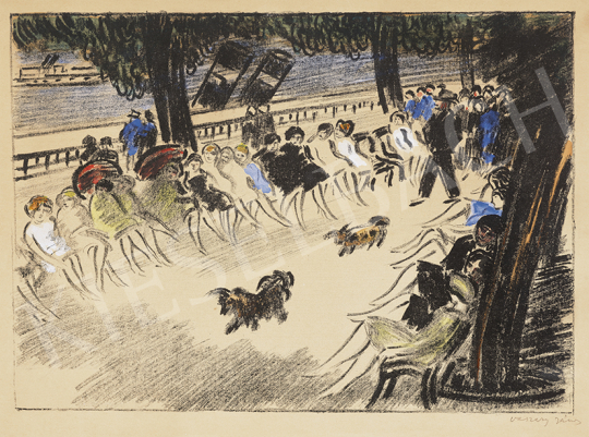  Vaszary, János - Danube Promenade, c. 1935 | 63st Winter Auction auction / 8 Lot