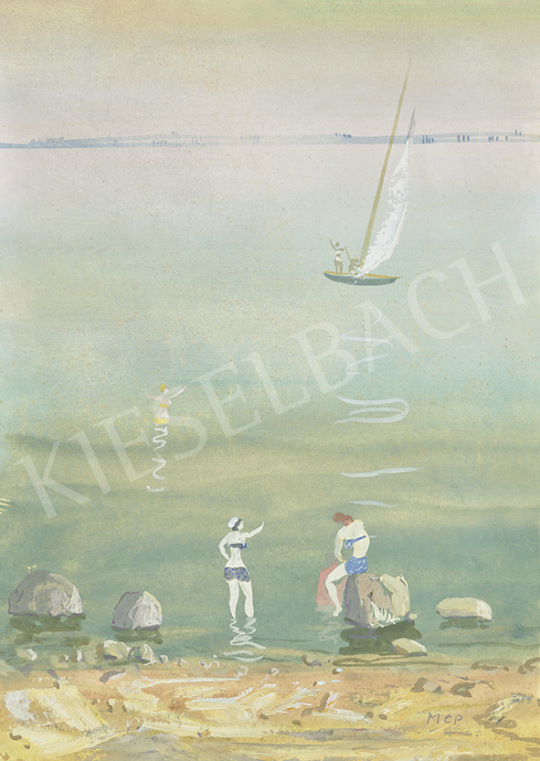  Molnár C., Pál - Lake Balaton (Salute about the Sailing Boat), c. 1940 | 63st Winter Auction auction / 15 Lot