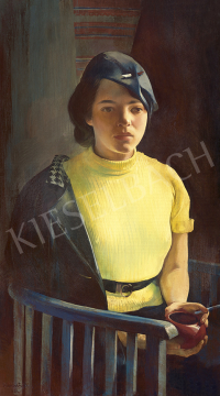  Istókovits Kálmán - Párizsi diáklány, 1930-as évek vége | 63. Téli Aukció aukció / 62 tétel