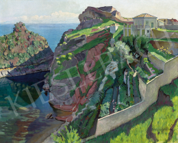 Vidovszky, Béla - Italian Seaside with Villa and Hanging Garden, c. 1916 