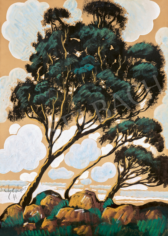  Scheiber, Hugó - Windy Trees | 63st Winter Auction auction / 84 Lot