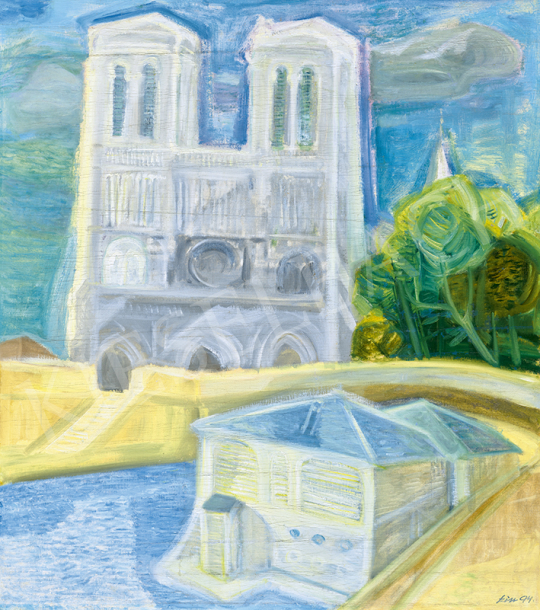  Szín György - A párizsi Szajna-part (Notre Dame) | 63. Téli Aukció aukció / 88 tétel