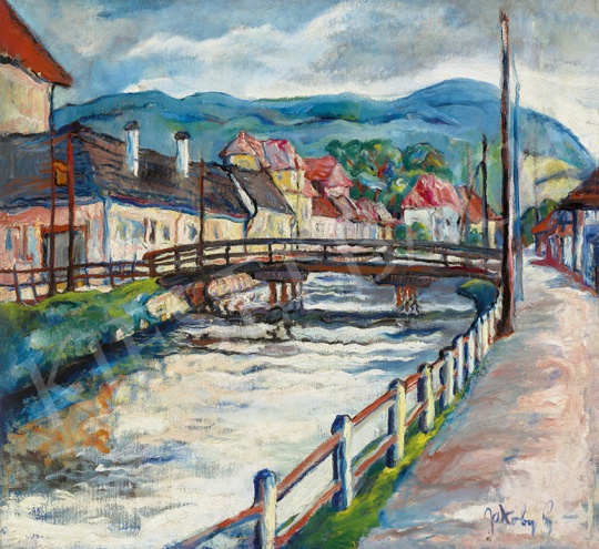  Jakoby Gyula - Híd a Hernádon (Kassa), 1931 előtt | 63. Téli Aukció aukció / 205 tétel