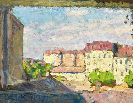 Unknown Hungarian painter, early 1900s - Between the Houses, early 1900s | 63st Winter Auction auction / 31 Lot