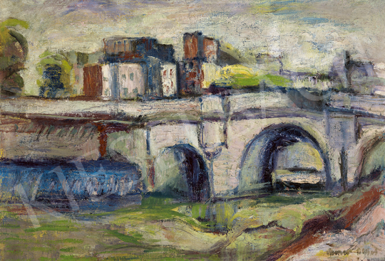  Diener-Dénes Rudolf - Párizsi Szajna-part (Pont Neuf), 1920-as évek | 63. Téli Aukció aukció / 91 tétel
