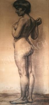  Soltész, Albert - Standing female nude painting