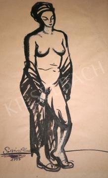  Soltész, Albert - Nude in perianth, 1955 painting