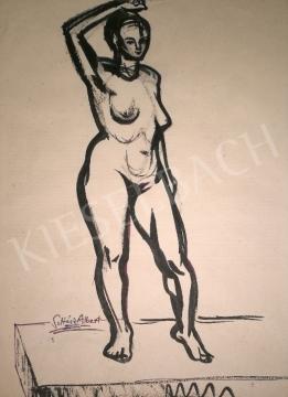  Soltész, Albert - Standing female nude painting