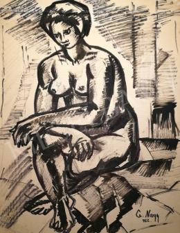  Cs. Nagy, András - Sitting female nude, 1962 