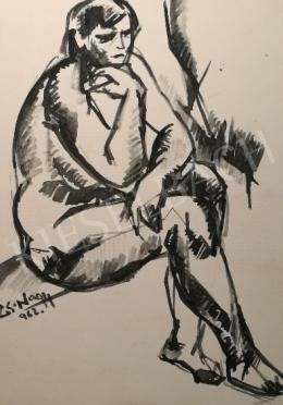  Cs. Nagy, András - Sitting female nude, 1962 