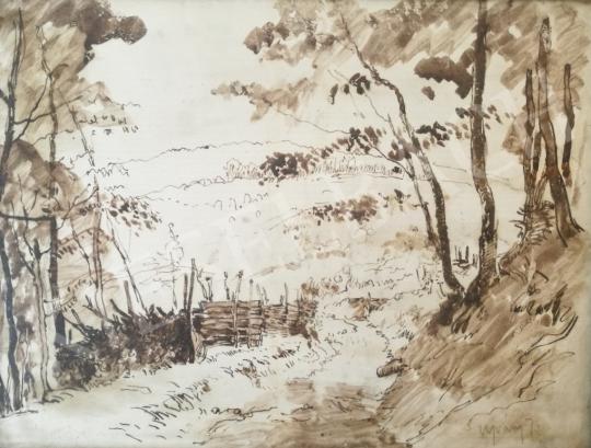 Ujváry, Ignác - Forest Road painting