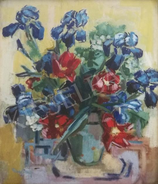 For sale Freytag, Zoltán - Flower still life with irises 's painting