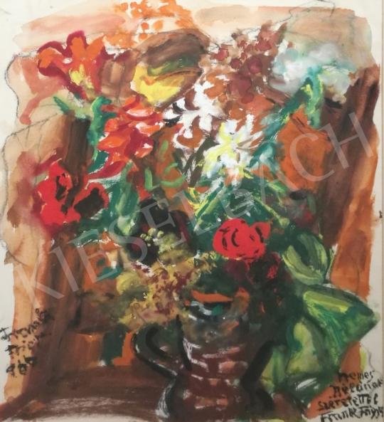 For sale  Frank, Frigyes - Still life with red flowers 's painting