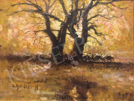  Scheiber, Hugó - Blooming trees painting