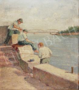 Guzsik, Ödön - Fishing Boys on the Quay of Szeged 