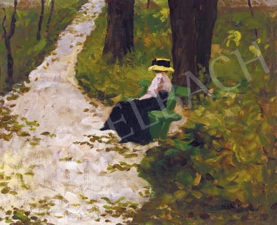 Kató, Kálmán (Kriszlanits Kálmán, Krisztanits - On the Green Bench painting