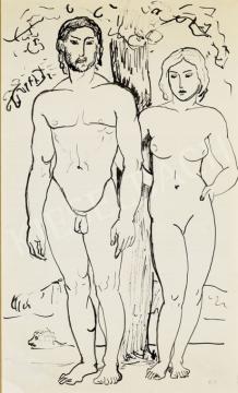  Kernstok, Károly - Adam and Eve painting