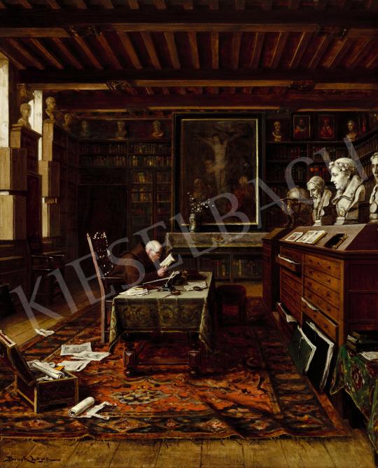 Bruck, Lajos - In the Library of Anvers painting