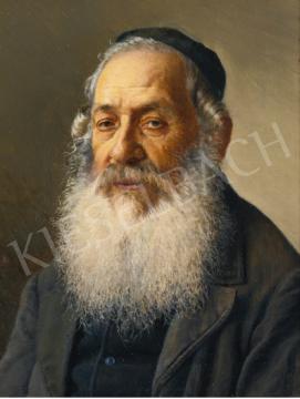  Kaufmann Izidor - Rabbi portré festménye