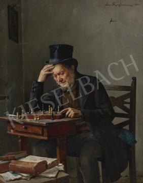  Kaufmann Izidor - A sakkozó festménye