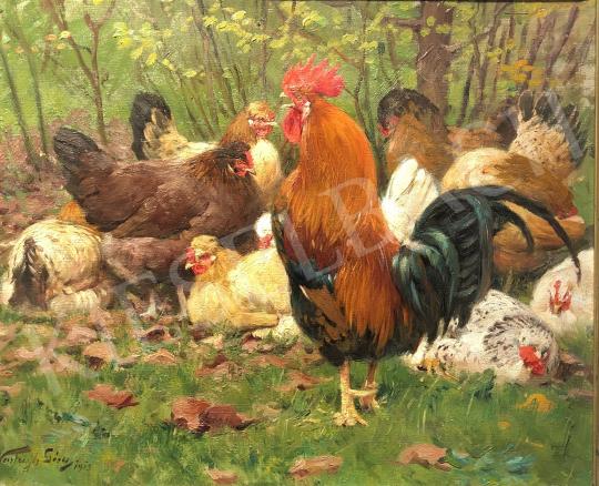  Vastagh, Géza - Farmyard, 1913 painting