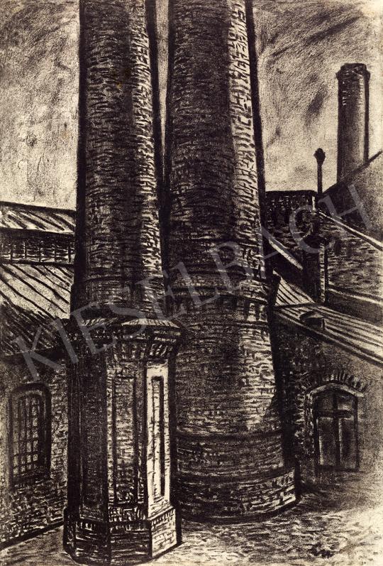 For sale Bán, Béla - Factory (Chimneys), c. 1940 's painting