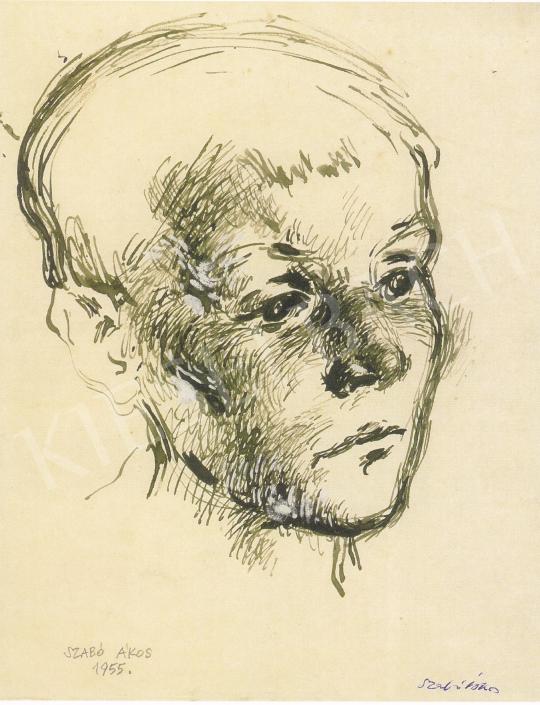  Szabó Ákos - Fiú portré, 1955 festménye