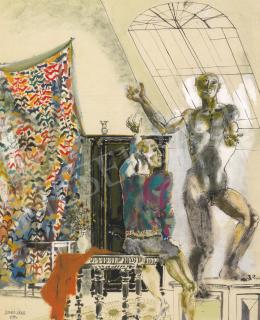  Szabó Ákos - A festő és modellje, 1958 