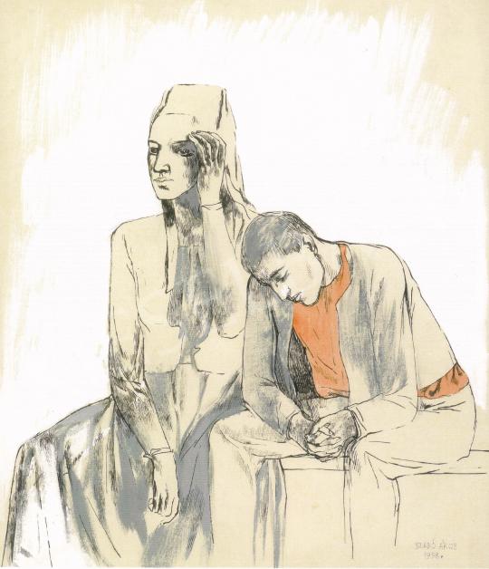  Szabó Ákos - Anya és fia, 1958 festménye