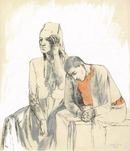  Szabó Ákos - Anya és fia, 1958 