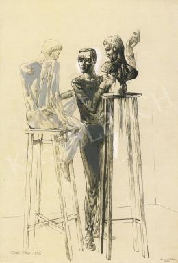  Szabó Ákos - A szobrász és modellje, 1957 