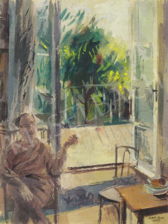  Szabó Ákos - Dohányzó apám, 1955 festménye